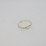 Sterling Silver Flat Heart Band Stacking Ring Modern c2000 Size G 1/2