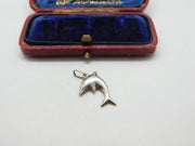 Sterling Silver Leaping Dolphins Charm Pendant Vintage c1970