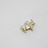 Sterling Silver Cow Charm Pendant Vintage c1970