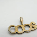 Sterling Silver Year 2000 Birthday Charm Pendant Vintage c1970