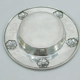 Liberty & Co Sterling Silver Floral Pattern Dish Antique c1920 Bernard Cuzner