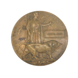 WW1 Period Bronze 'Death Penny' Plaque Joseph Lund Antique c1915