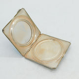 Art Deco Sterling Silver Blue Guilloche Enamel Makeup Compact Antique 1948