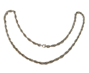 Sterling Silver Cable Link Chain Necklace Vintage c1970s 44cm Length