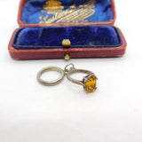Sterling Silver Wedding Engagement Ring Charm Pendant Vintage c1970