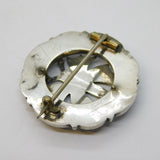 19th Century Scottish Sterling Silver 'Pebble' Set Butterfly Brooch Antique