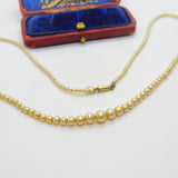 Graduating Faux Pearl Necklace 9ct Gold Clasp Antique Art Deco c1920