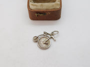 Sterling Silver Penny Farthing Bicycle Charm Pendant Vintage c1970