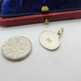 Sterling Silver and Enamel Flamborough Travel Shield Charm Pendant Vintage c1970