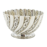 Victorian Sterling Silver Floral Pattern Sugar Bowl Antique 1889 London