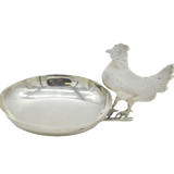 Sampson Mordan Sterling Silver Novelty Chicken Pin Dish Antique Chester
