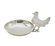 Sampson Mordan Sterling Silver Novelty Chicken Pin Dish Antique Chester