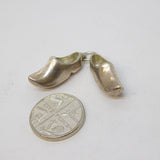 Sterling Silver Pair of Dutch Clogs Charm Pendant Vintage c1970
