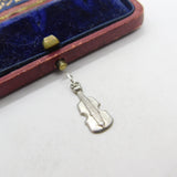 Sterling Silver Violin Musical Charm Pendant Vintage c1970