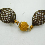 Georgian 22ct Yellow Gold & Woven Hair Mourning Necklace Antique c1790s