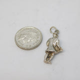 Sterling Silver Medieval Warrior Charm Pendant Vintage c1970s