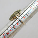 Sterling Silver Art Deco Marcasite Set Dress Ring Antique c1930 Size N