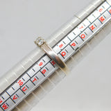 Sterling Silver 5 CZ Half Eternity Band Ring Vintage c1990 Size Q 1/2