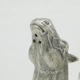 Pair of Silver Plated Novelty Horse Head Salt & Pepper Shakers Vintage c1990s