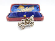 Sterling Silver Traditional Motor Car Charm Pendant Vintage c1970