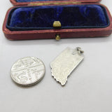 Sterling Silver Indiana State USA Charm Pendant Vintage c1970