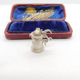 Sterling Silver Opening Beer Stein Charm Pendant Vintage c1970