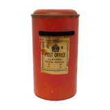 20th Century Early Tinplate Royal Mail George V Pillar Box Money Box Antique