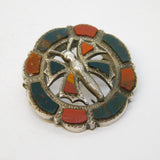 19th Century Scottish Sterling Silver 'Pebble' Set Butterfly Brooch Antique
