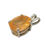 Sterling Silver Champagne Topaz Drop Charm Pendant Vintage c1970s