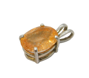 Sterling Silver Champagne Topaz Drop Charm Pendant Vintage c1970s