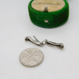 Sterling Silver High Heeled Shoes Pair Charm Pendant Vintage c1970