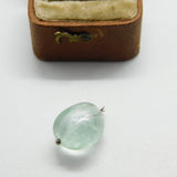 Sterling Silver Little Blue Bead Charm Pendant Vintage c1970