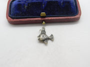 Sterling Silver  Marine Fish Charm Pendant Vintage c1970