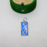 Sterling Silver Enamel Bermuda Charm Pendant Vintage c1970