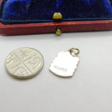 Sterling Silver and Enamel Belvoir Castle Shield Charm Pendant Vintage c1970
