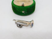 Sterling Silver Trumpet Charm Pendant Vintage c1970