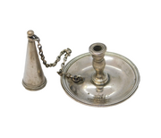 George III Sterling Silver Miniature Coaching Chamberstick Toy Antique 1810