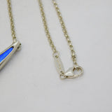 Sheila Fleet Scottish Sterling Silver & Enamel Drop Necklace Vintage Edinburgh