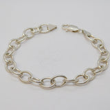 Chunky Sterling Silver Cable Link Chain Bracelet Vintage c1990s