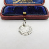 Sterling Silver Authentic Threepence Coin Charm Pendant Victorian 1881
