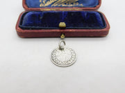 Sterling Silver Authentic Threepence Coin Charm Pendant Victorian 1881