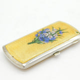 Austro-Hungarian .900 Standard Silver Floral Enamel Cigarette Case Antique c1880