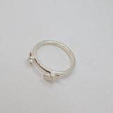 Sterling Silver Two Butterflies Stacking Band Ring Modern c2000 Size P