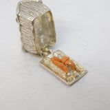 Sterling Silver Couple in the Hay Barn Erotic Charm Pendant Vintage c1970