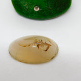Victorian Cabochon Moss Agate Dendritic Stone Specimen Antique c1880