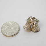 Sterling Silver Wedding Bells Charm Pendant Vintage c1970