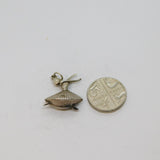 Sterling Silver Dancing Lady Or Ballerina Charm Pendant Vintage c1970