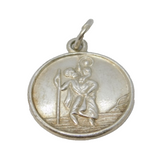Sterling Silver St Christopher Charm Pendant Vintage c1970