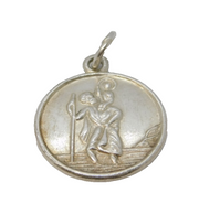 Sterling Silver St Christopher Charm Pendant Vintage c1970