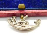 Sterling Silver Venetian Gondolier  Charm Pendant Vintage c1970